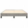 Boxspringbett Hellgrau 140x190 cm Samt