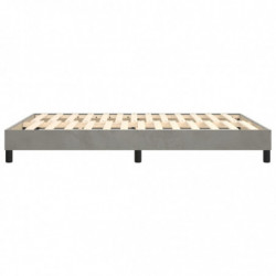 Boxspringbett Hellgrau 140x190 cm Samt