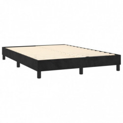 Boxspringbett Schwarz 140x190 cm Samt