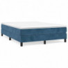 Boxspringbett Dunkelblau 140x190 cm Samt