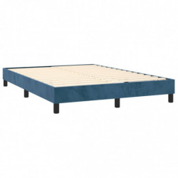 Boxspringbett Dunkelblau 140x190 cm Samt