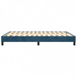 Boxspringbett Dunkelblau 140x190 cm Samt