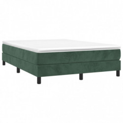 Boxspringbett Dunkelgrün 140x200 cm Samt