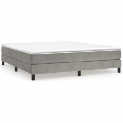 Boxspringbett Hellgrau 160x200 cm Samt