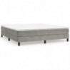 Boxspringbett Hellgrau 160x200 cm Samt