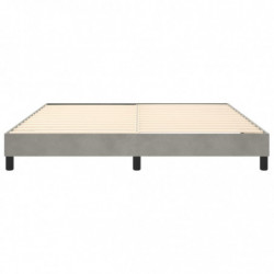 Boxspringbett Hellgrau 160x200 cm Samt