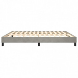 Boxspringbett Hellgrau 160x200 cm Samt