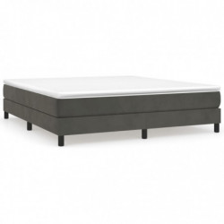 Boxspringbett Dunkelgrau 160x200 cm Samt