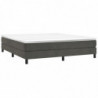 Boxspringbett Dunkelgrau 160x200 cm Samt