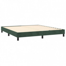 Boxspringbett Dunkelgrün 160x200 cm Samt