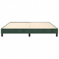 Boxspringbett Dunkelgrün 160x200 cm Samt