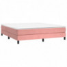 Boxspringbett Rosa 160x200 cm Samt