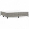 Boxspringbett Hellgrau 200x200 cm Samt