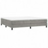 Boxspringbett Hellgrau 200x200 cm Samt