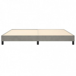 Boxspringbett Hellgrau 200x200 cm Samt