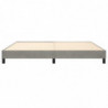 Boxspringbett Hellgrau 200x200 cm Samt