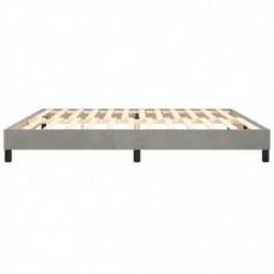 Boxspringbett Hellgrau 200x200 cm Samt