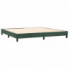 Boxspringbett Dunkelgrün 200x200 cm Samt