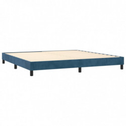 Boxspringbett Dunkelblau 200x200 cm Samt