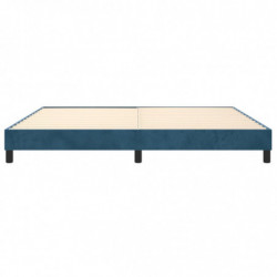 Boxspringbett Dunkelblau 200x200 cm Samt