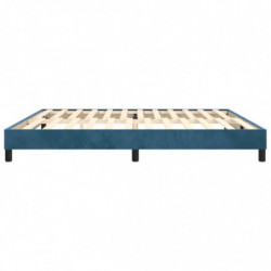 Boxspringbett Dunkelblau 200x200 cm Samt