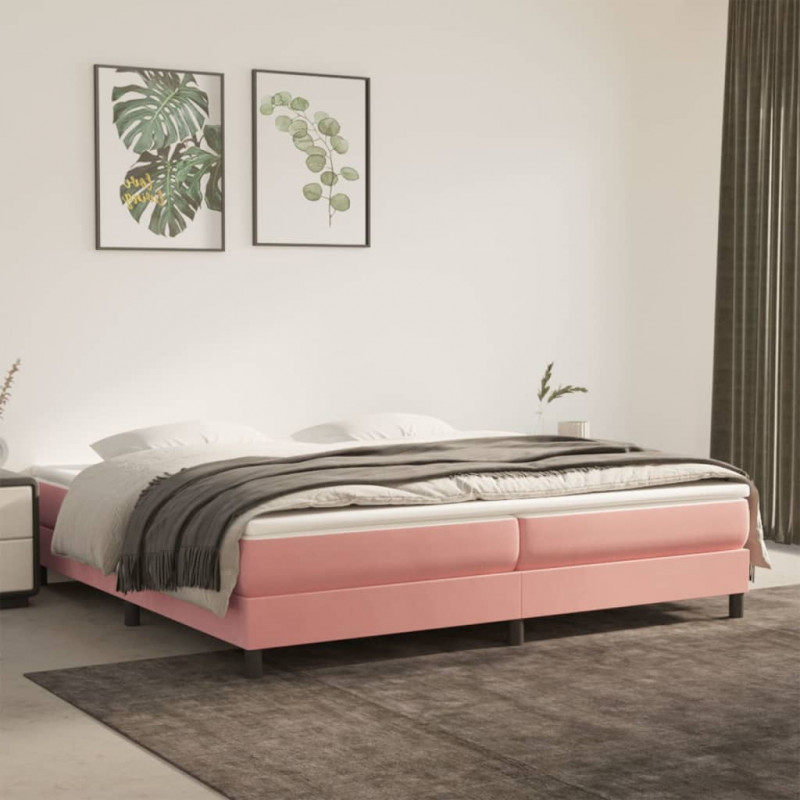 Boxspringbett Rosa 200x200 cm Samt