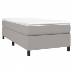 Boxspringbett Hellgrau 80x200 cm Stoff