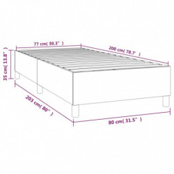 Boxspringbett Dunkelgrau 80x200 cm Stoff