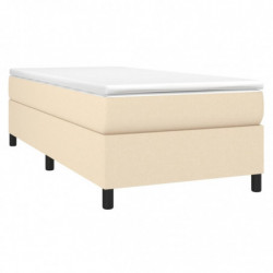 Boxspringbett Creme 80x200 cm Stoff