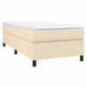 Boxspringbett Creme 80x200 cm Stoff