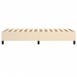 Boxspringbett Creme 80x200 cm Stoff