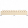 Boxspringbett Creme 80x200 cm Stoff