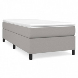 Boxspringbett Hellgrau 90x190 cm Stoff