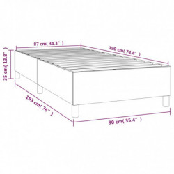 Boxspringbett Hellgrau 90x190 cm Stoff