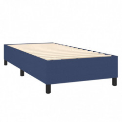 Boxspringbett Blau 90x200 cm Stoff