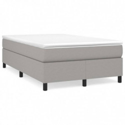 Boxspringbett Hellgrau 120x200 cm Stoff