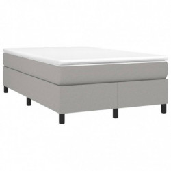 Boxspringbett Hellgrau 120x200 cm Stoff