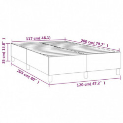 Boxspringbett Hellgrau 120x200 cm Stoff