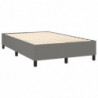 Boxspringbett Dunkelgrau 120x200 cm Stoff