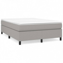 Boxspringbett Hellgrau 140x190 cm Stoff