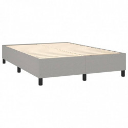 Boxspringbett Hellgrau 140x190 cm Stoff