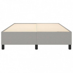 Boxspringbett Hellgrau 140x190 cm Stoff