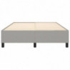 Boxspringbett Hellgrau 140x190 cm Stoff