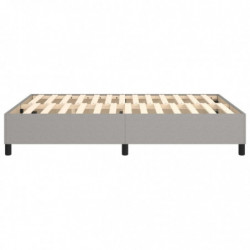 Boxspringbett Hellgrau 140x190 cm Stoff