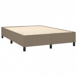 Boxspringbett Taupe 140x190 cm Stoff