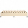 Boxspringbett Creme 140x190 cm Stoff