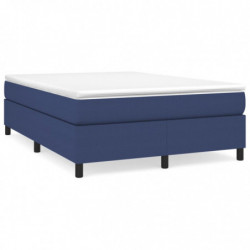 Boxspringbett Blau 140x190 cm Stoff