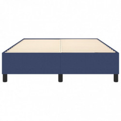 Boxspringbett Blau 140x190 cm Stoff