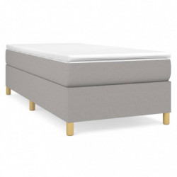 Boxspringbett Hellgrau 90x200 cm Stoff