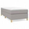 Boxspringbett Hellgrau 90x200 cm Stoff